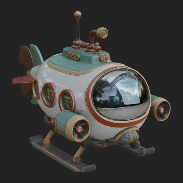 Steampunk Submersible Model Design 15