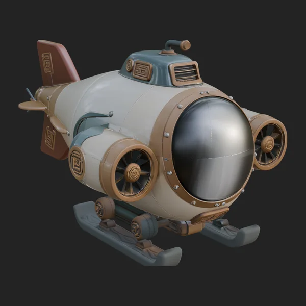 Steampunk Submersible Model Design 16