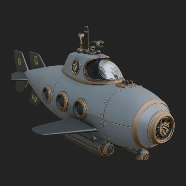 Steampunk Submersible Model Design 22