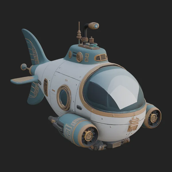 Steampunk Submersible Model Design 24