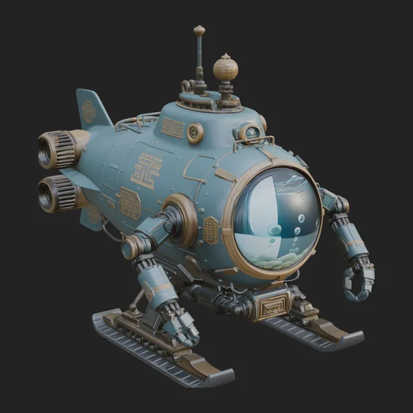 Steampunk Submersible Model Design 26
