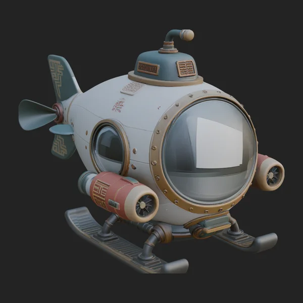 Steampunk Submersible Model Design 28