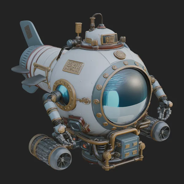 Steampunk Submersible Model Design 31