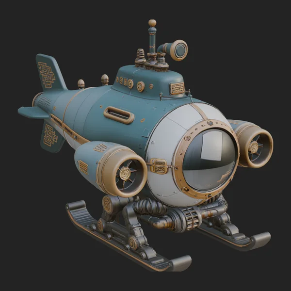 Steampunk Submersible Model Design 40