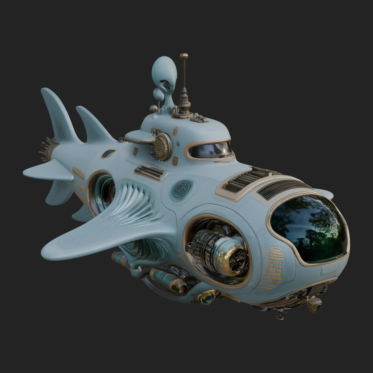 Steampunk Submersible Model Design 43
