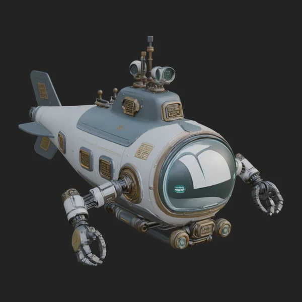 Steampunk Submersible Model Design 5