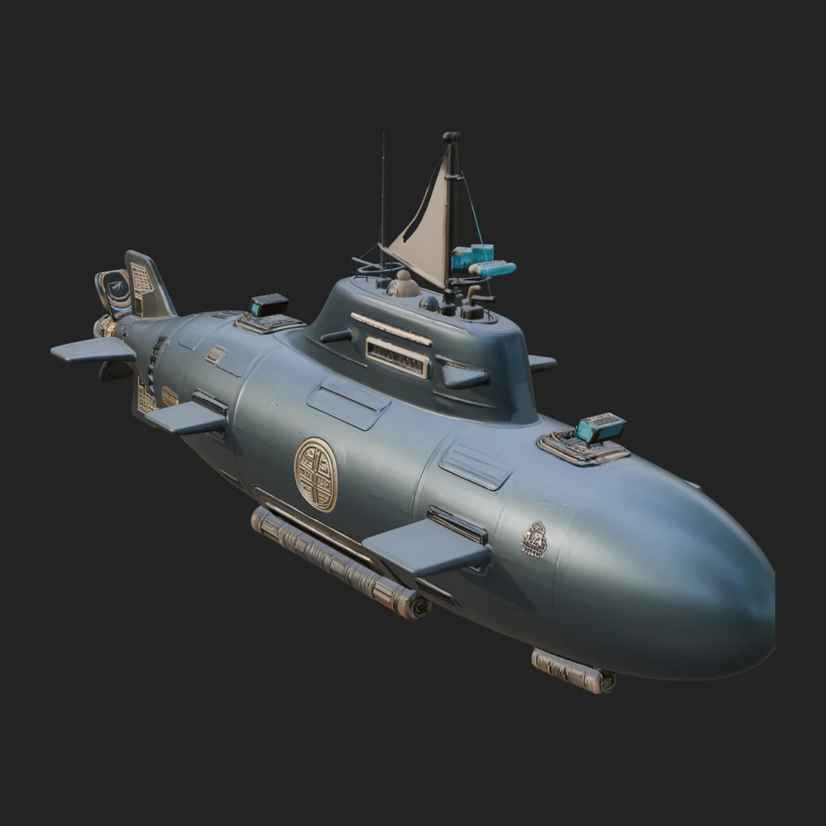 Steampunk Submersible Model Design 53