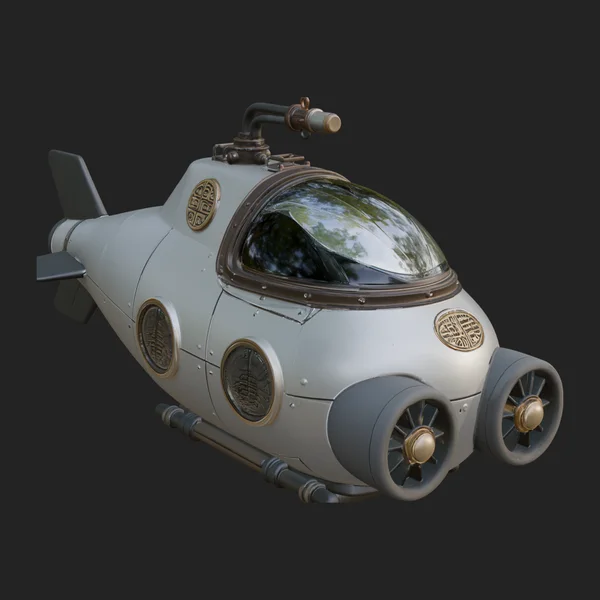 Steampunk Submersible Model Design 7