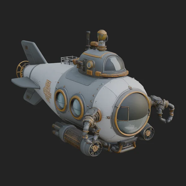 Steampunk Submersible Model Design 8