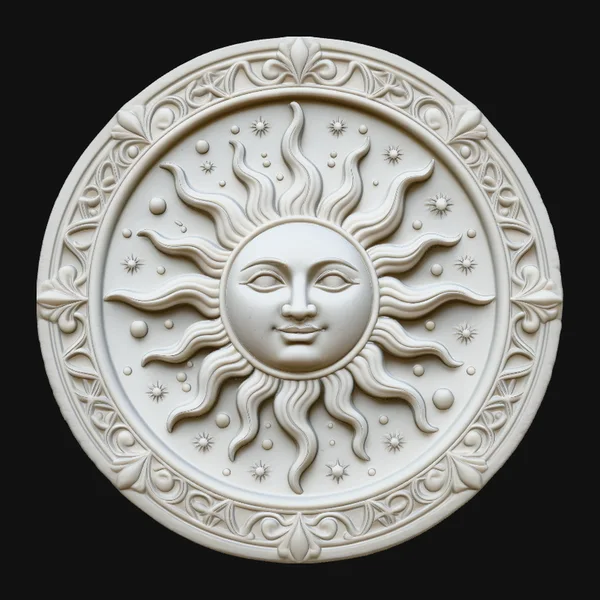 Sun Face Medallion Pendant Design 2