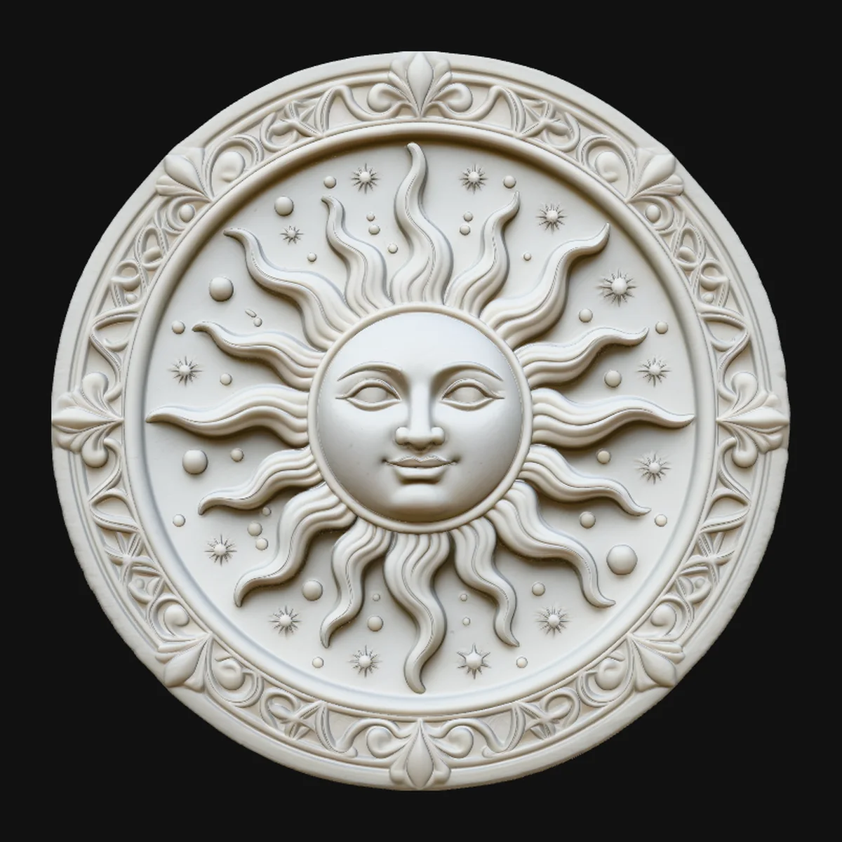 Sun Face Medallion Pendant Design 2