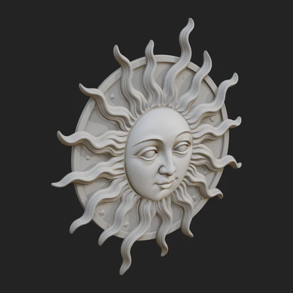Sun Face Wall Plaque Design 10