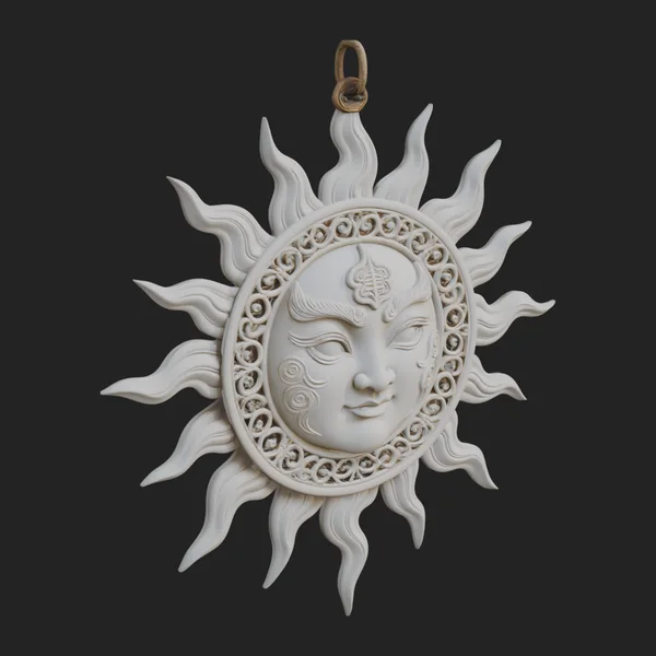 Sun Face Wall Plaque Design 3