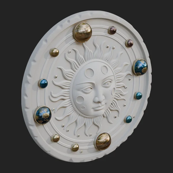 Sun Face Wall Plaque Design 7
