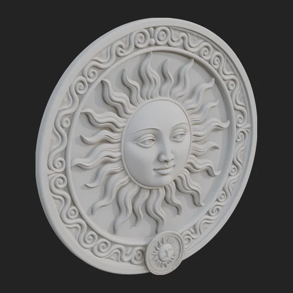 Sun Face Wall Plaque Design 9