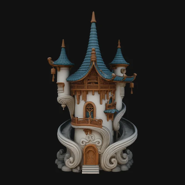 Swirling Fairy Tower Model Design 2