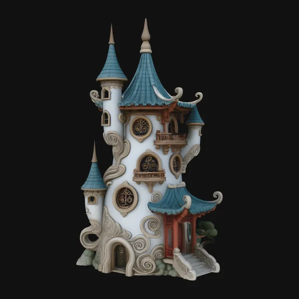 Swirling Fairy Tower Model Design 3
