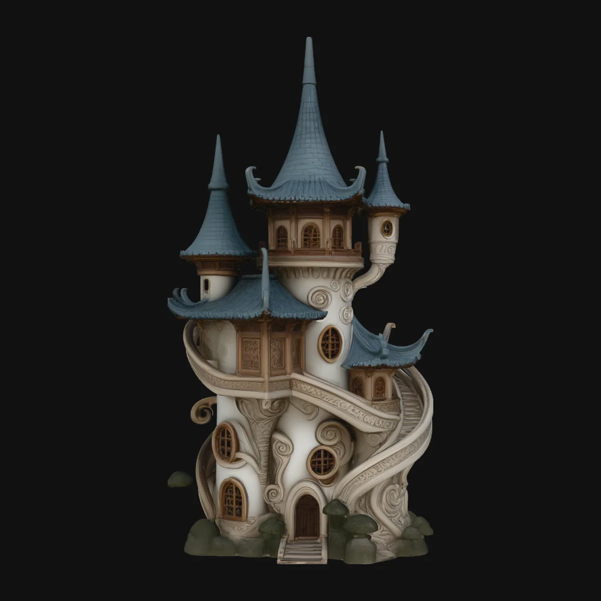 Swirling Fairy Tower Model Design 4