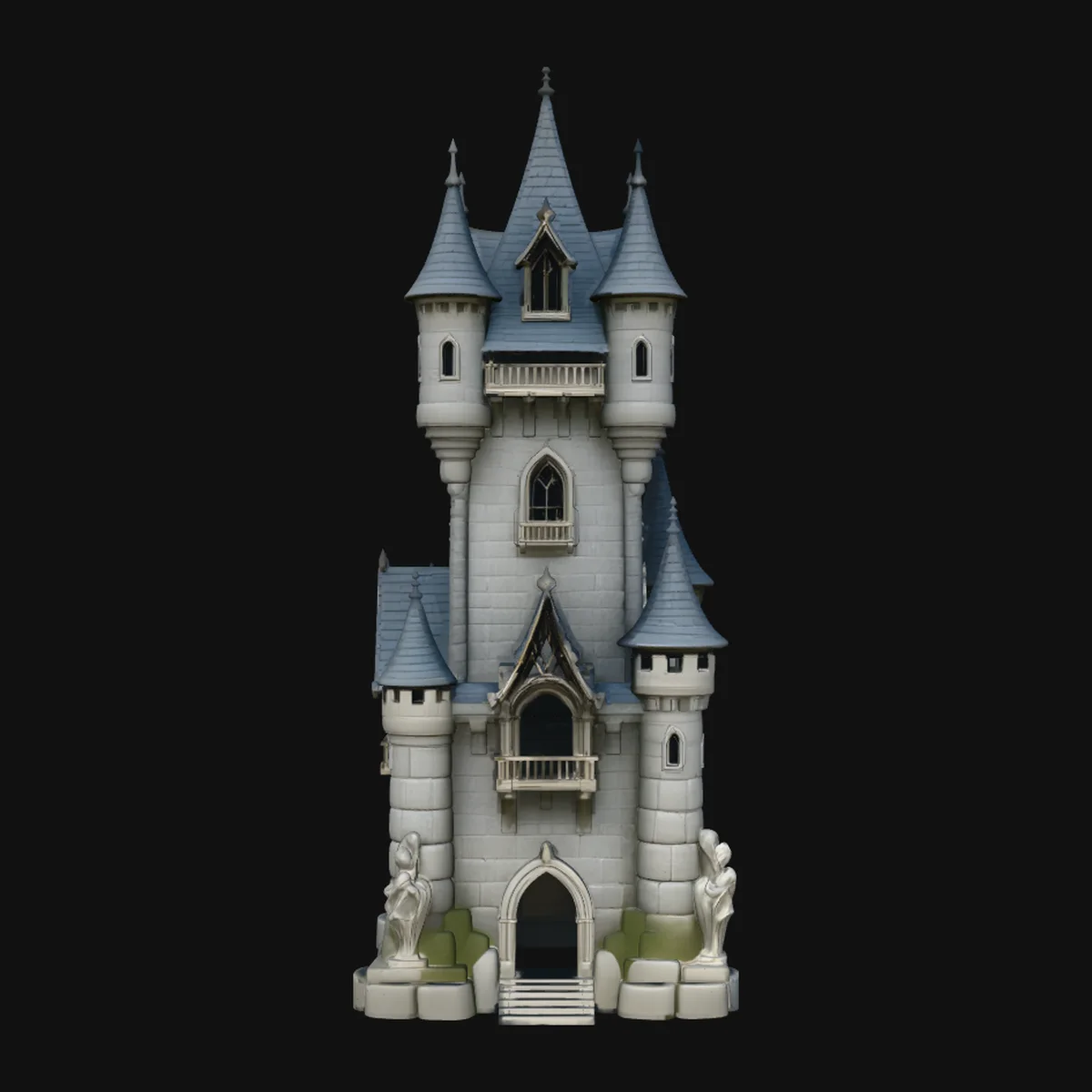 Tall Fairytale Castle Tower Model Design 1