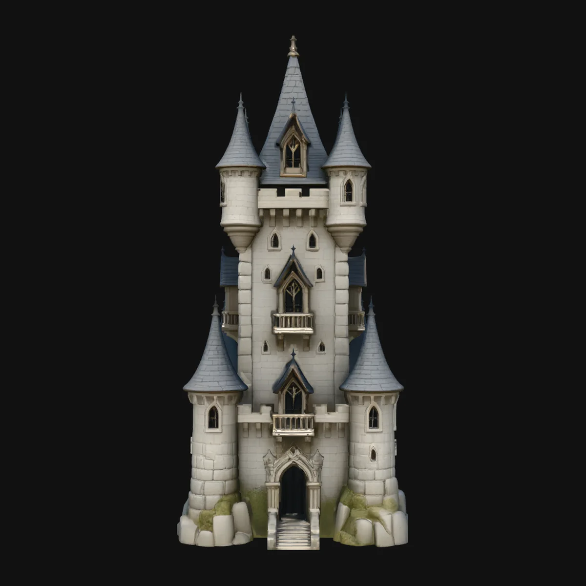 Tall Fairytale Castle Tower Model Design 2