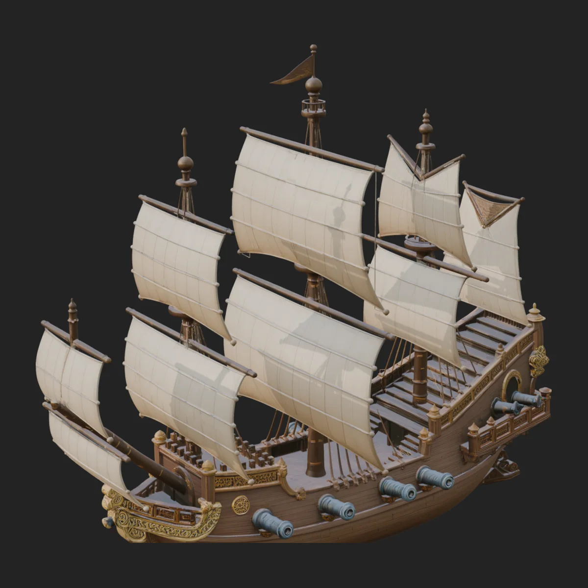 Tall Sailing Ship Model Design 1