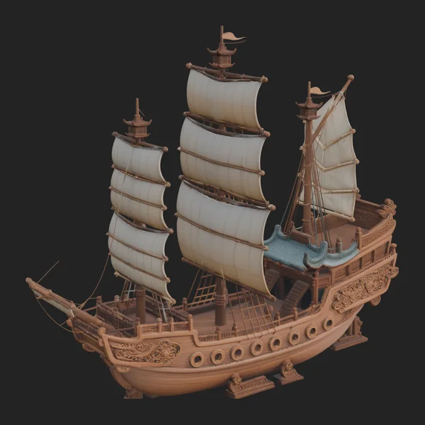 Tall Sailing Ship Model Design 10