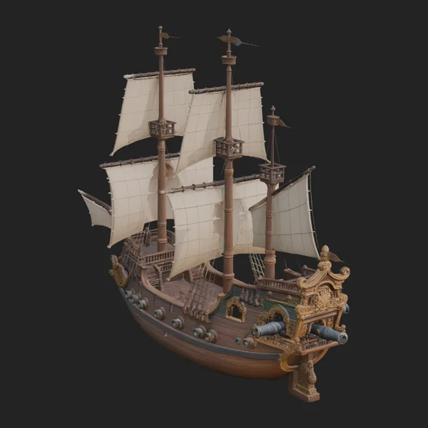 Tall Sailing Ship Model Design 13