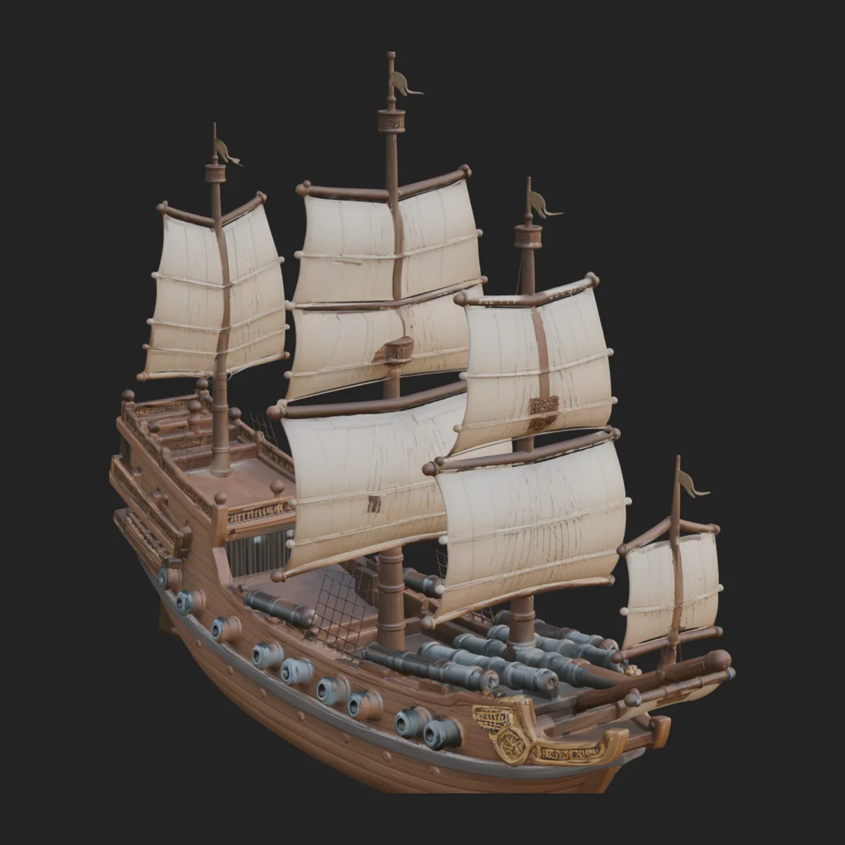 Tall Sailing Ship Model Design 19