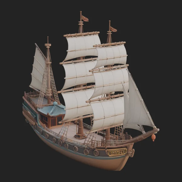 Tall Sailing Ship Model Design 2