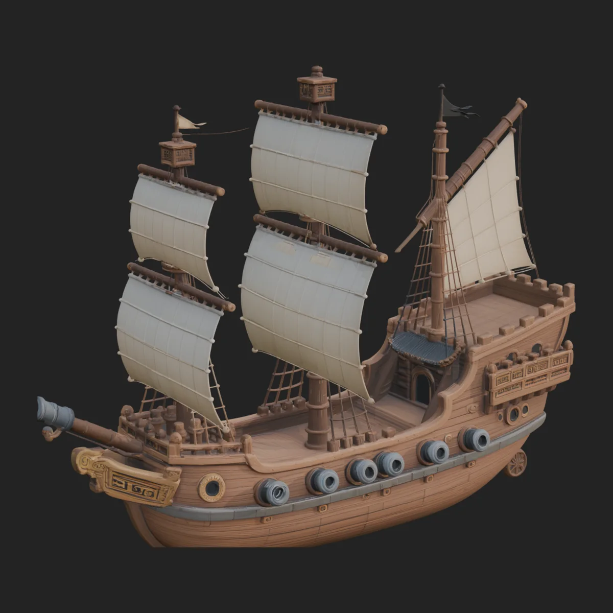 Tall Sailing Ship Model Design 22