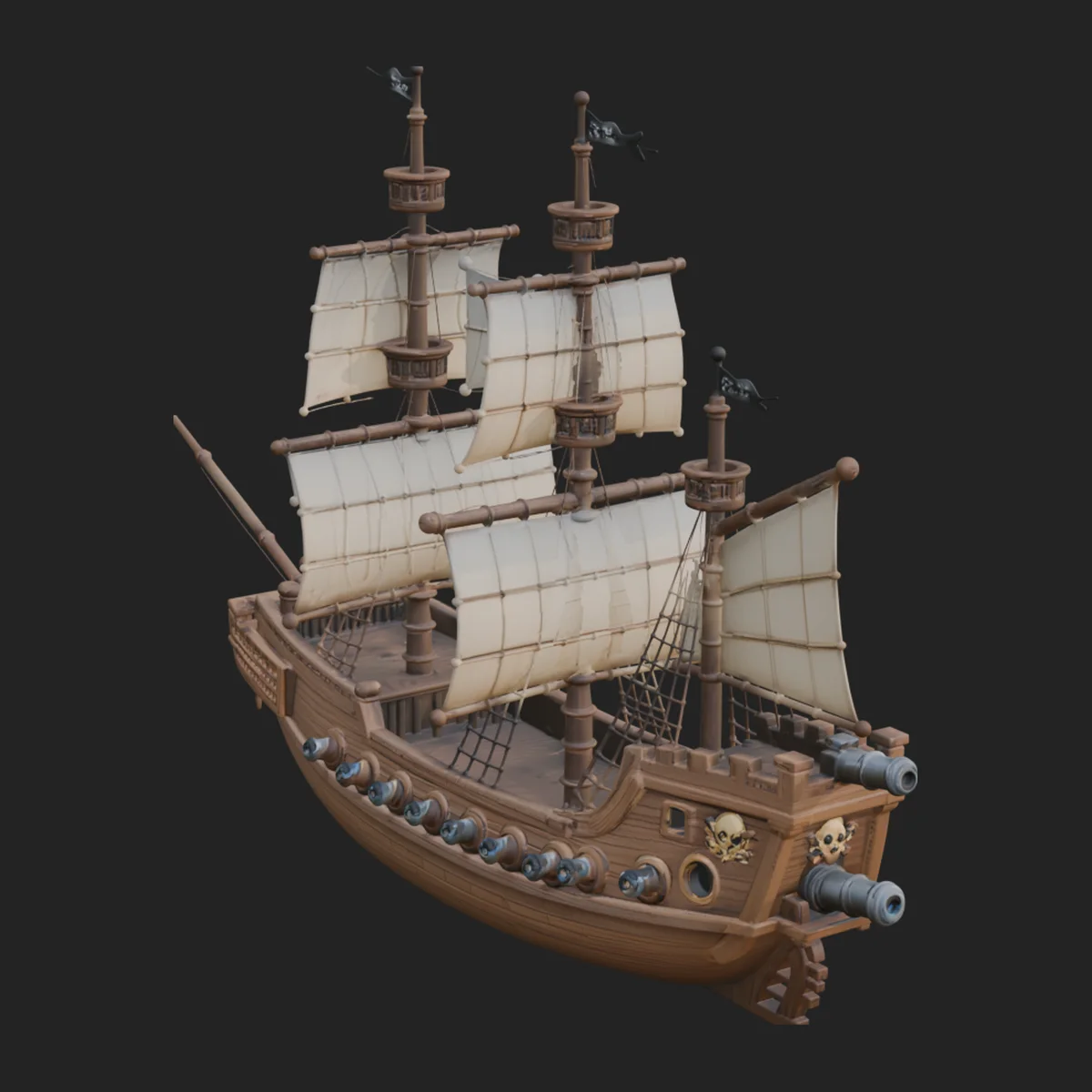 Tall Sailing Ship Model Design 25