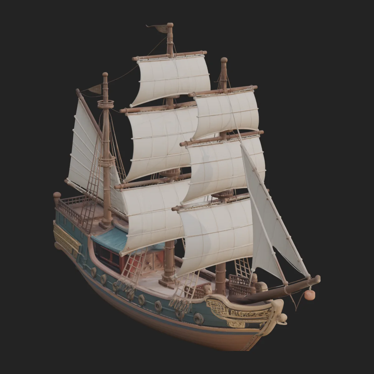 Tall Sailing Ship Model Design 26