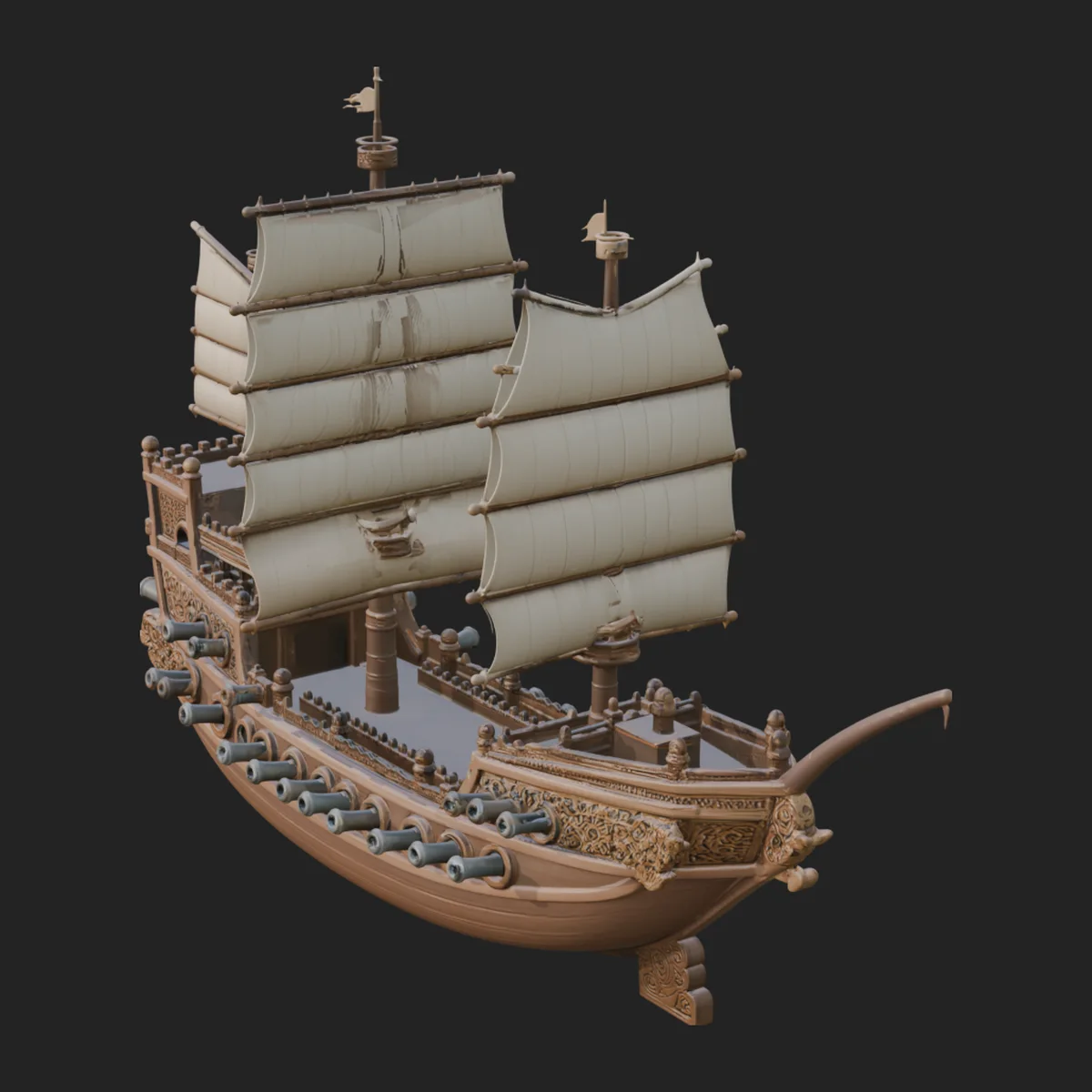 Tall Sailing Ship Model Design 32