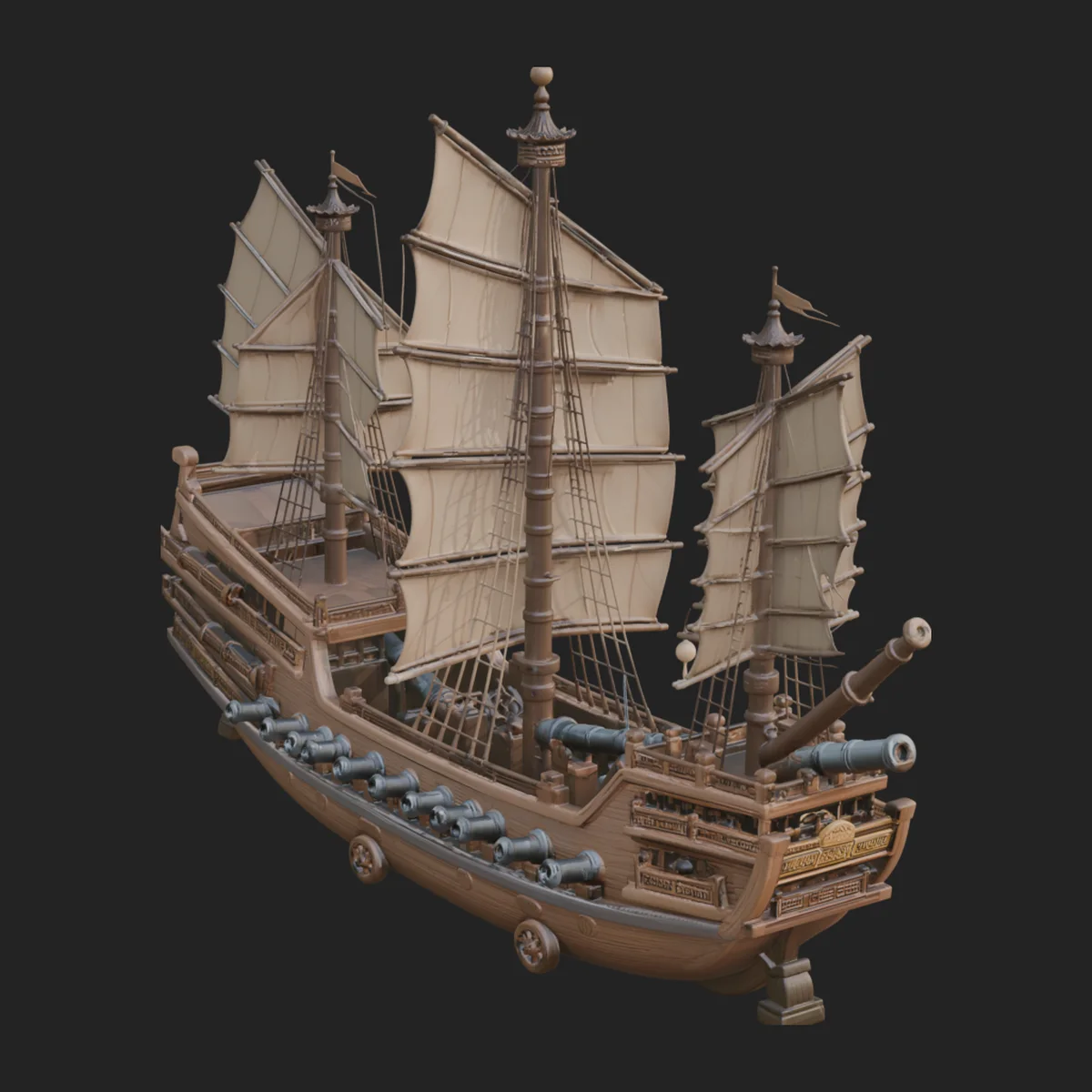 Tall Sailing Ship Model Design 35