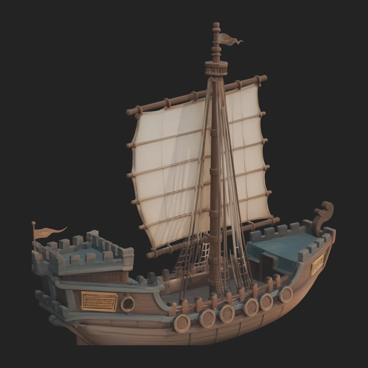 Tall Sailing Ship Model Design 36