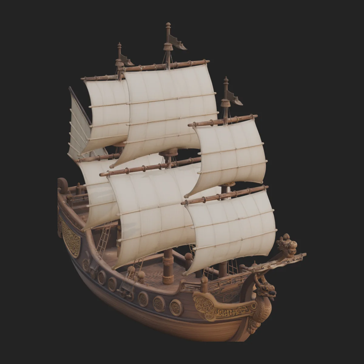 Tall Sailing Ship Model Design 37