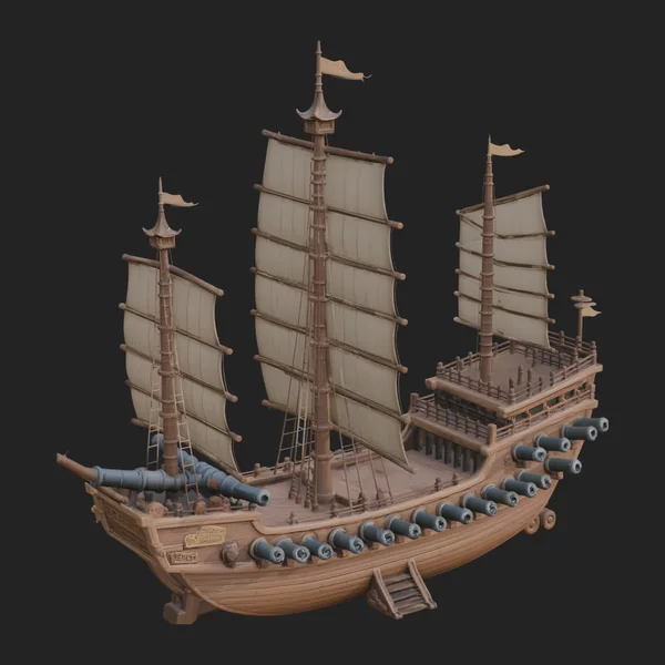 Tall Sailing Ship Model Design 38