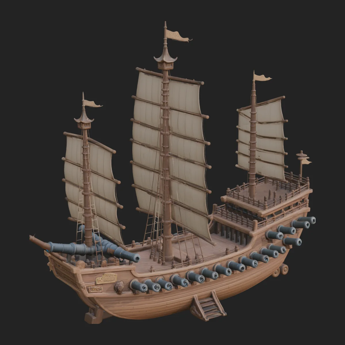 Tall Sailing Ship Model Design 38