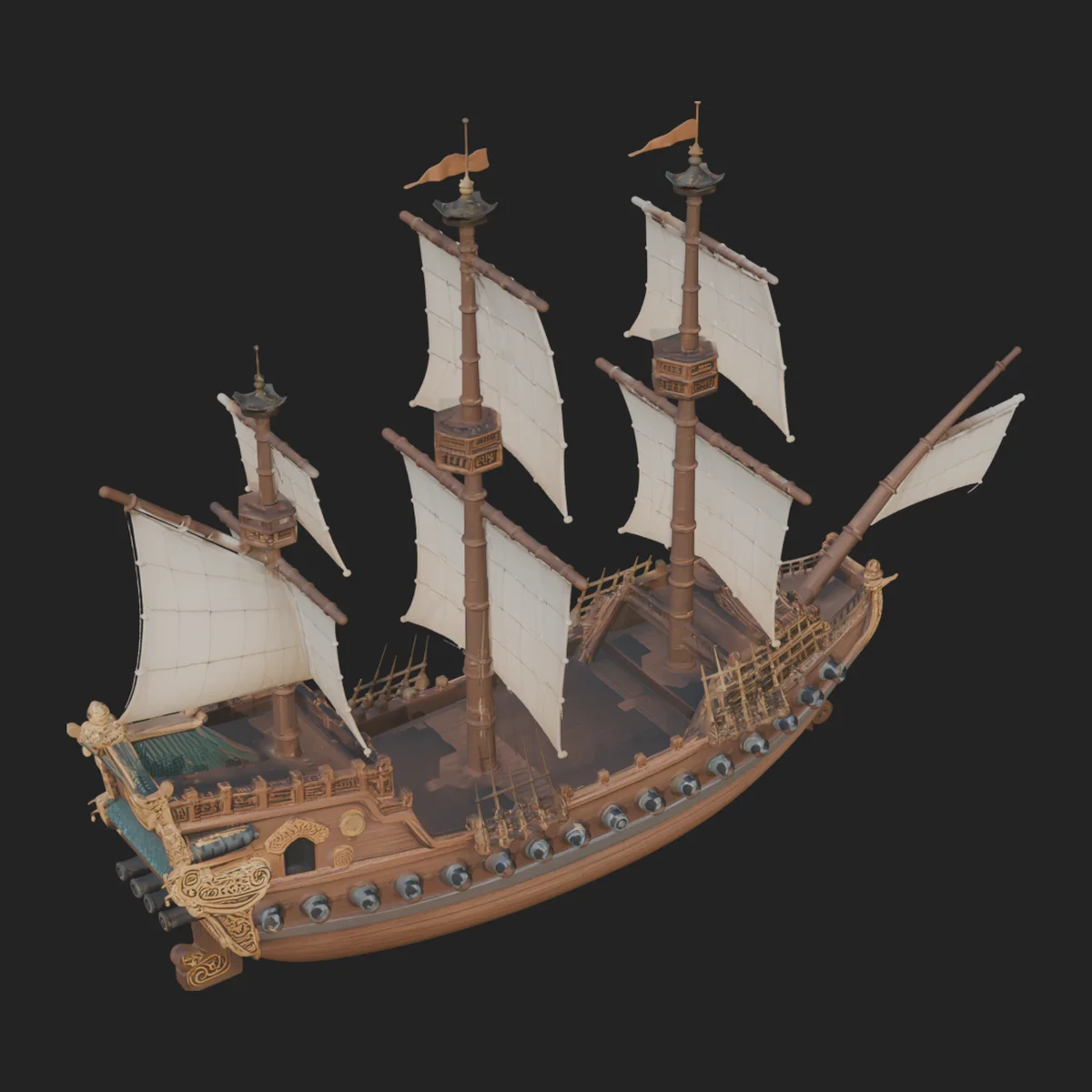 Tall Sailing Ship Model Design 4