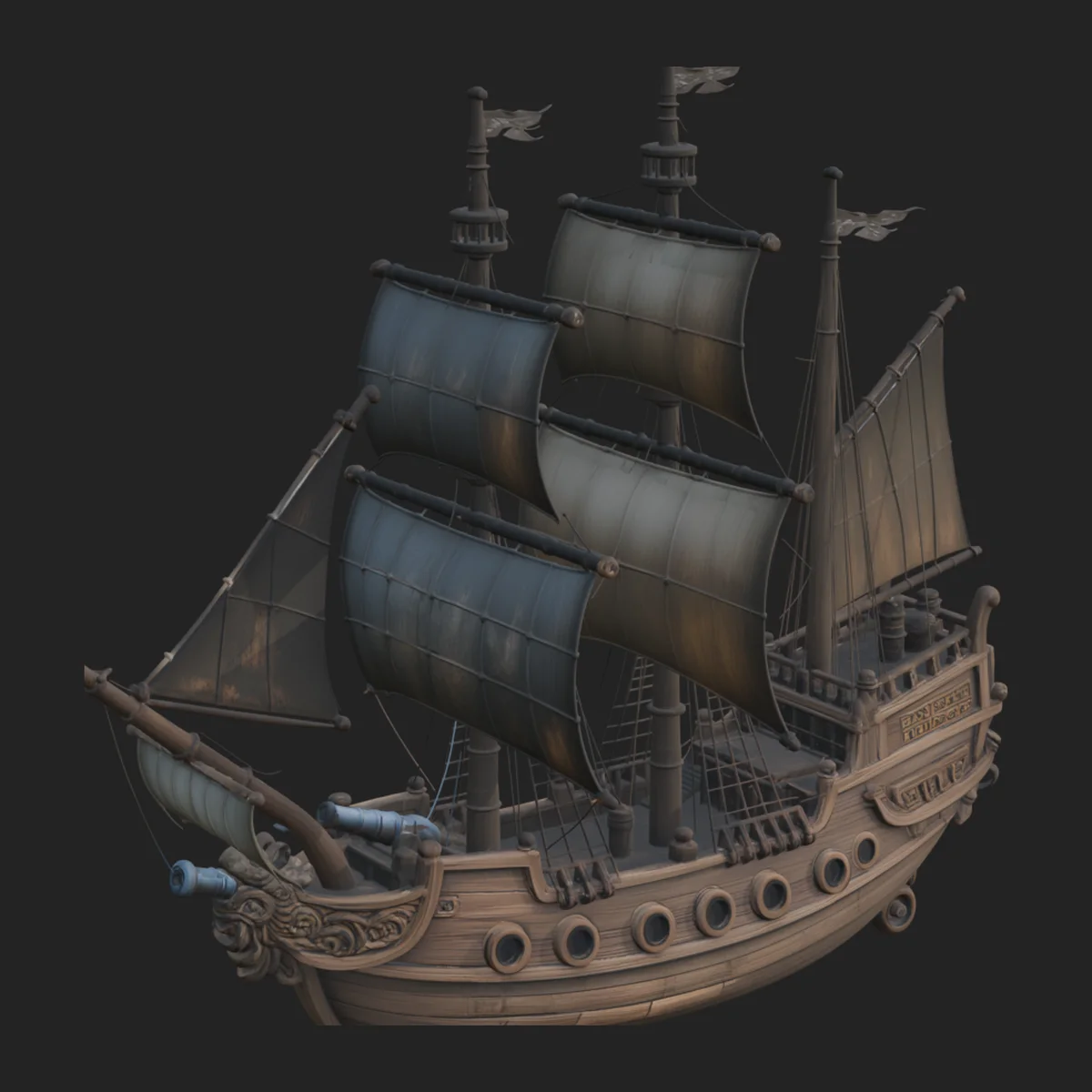 Tall Sailing Ship Model Design 5