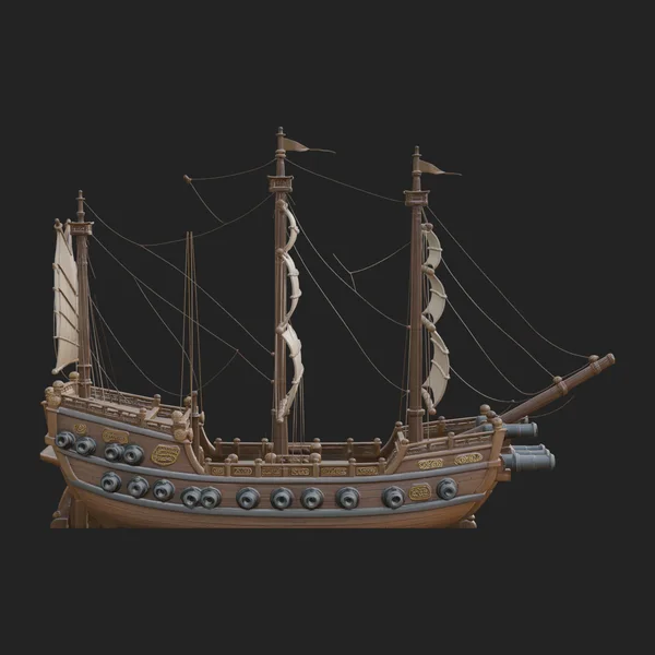 Tall Sailing Ship Model Design 6