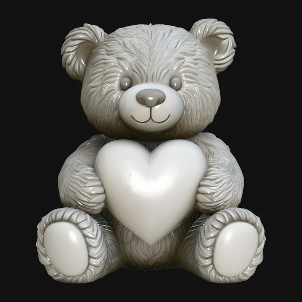 Teddy Bear with Heart Statue Design 2