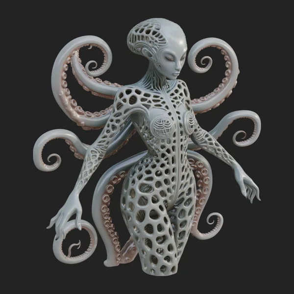 Tentacle Alien Statue Design 3