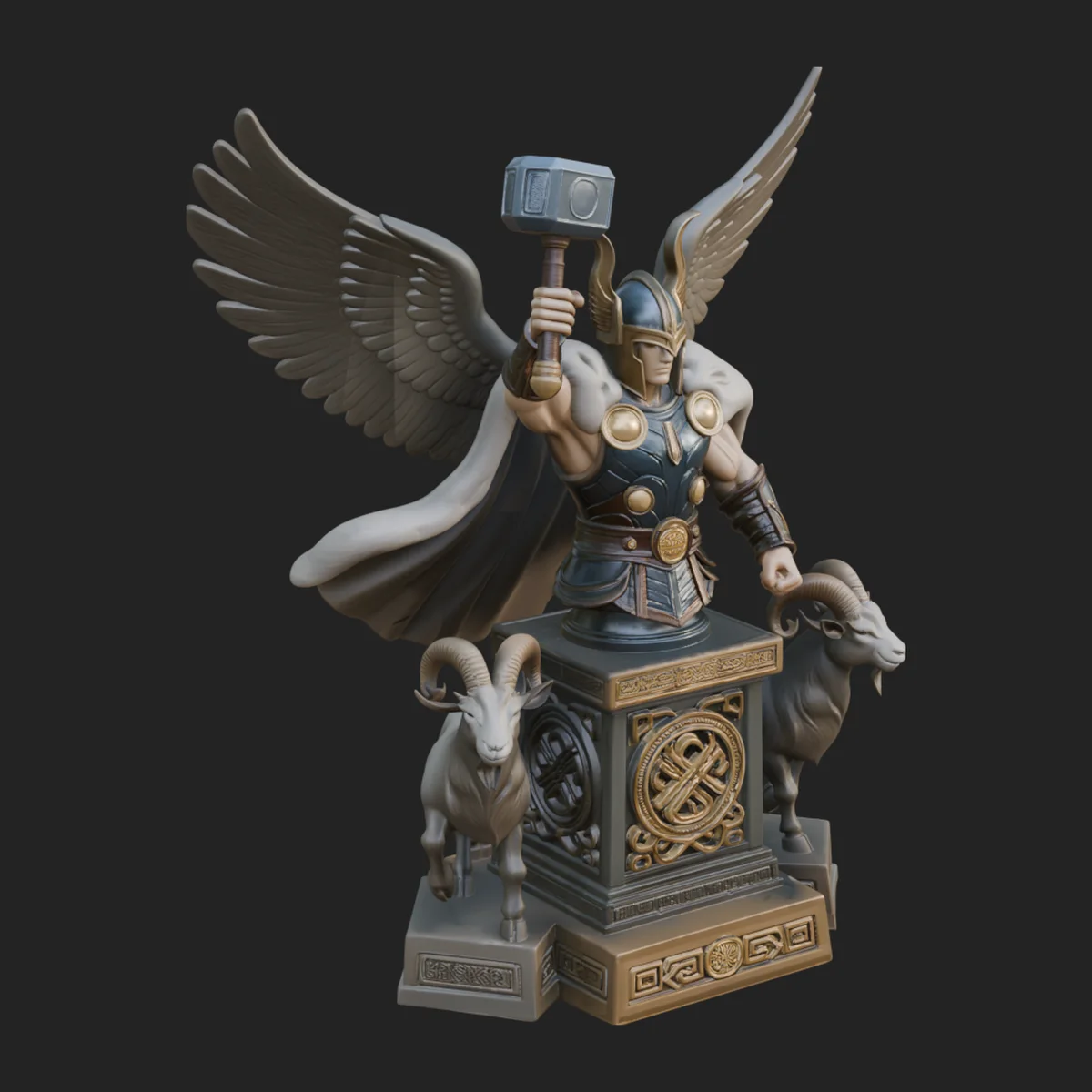 Thor with Hammer Statue Design 10