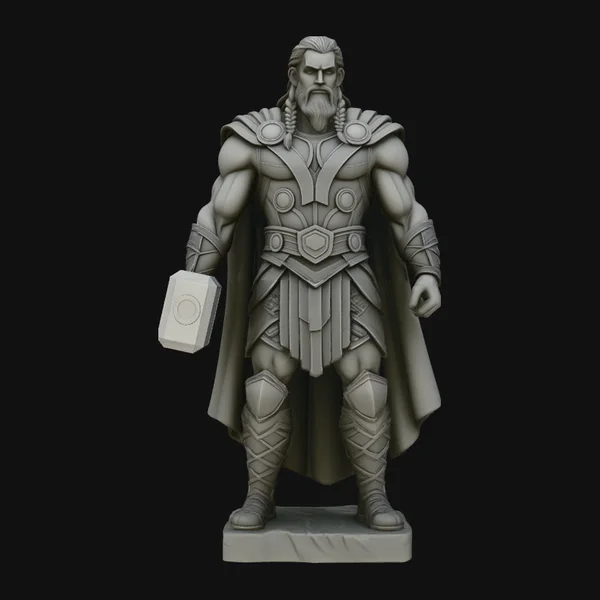 Thor with Hammer Statue Design 3
