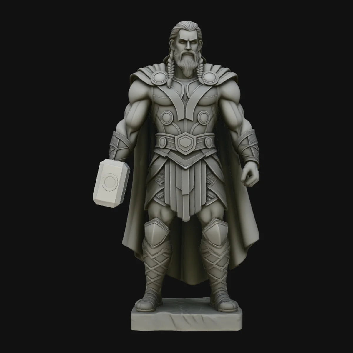 Thor with Hammer Statue Design 3