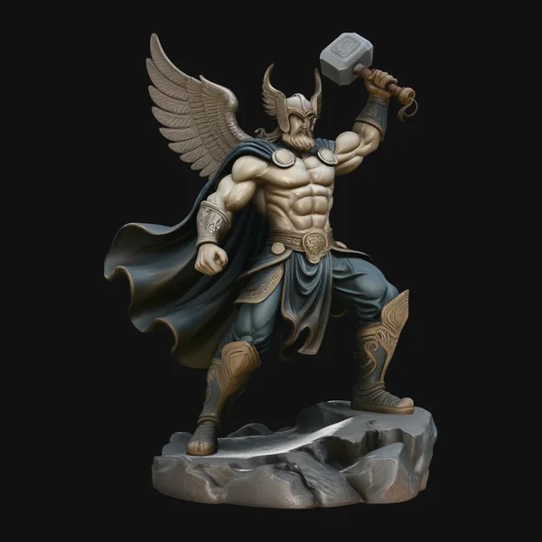 Thor with Hammer Statue Design 5