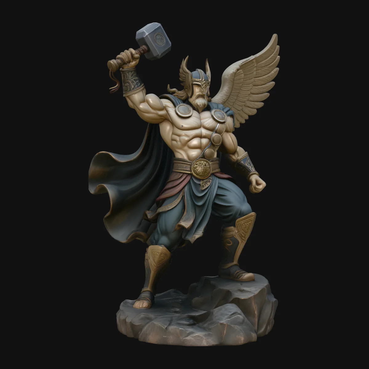 Thor with Hammer Statue Design 8