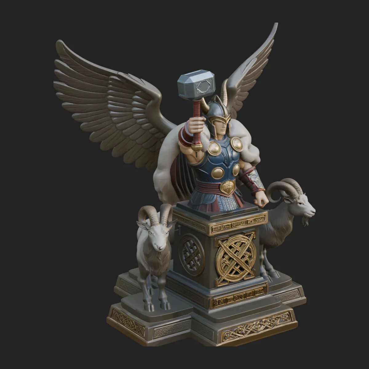 Thor with Hammer Statue Design 9