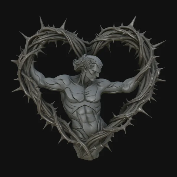 Thorn Heart Figure Statue Design 2